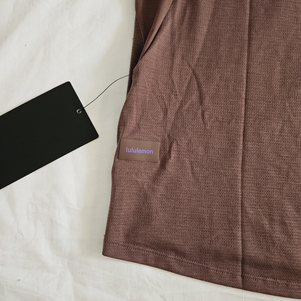 Lululemon Ventilated Hiking Short Sleeve Shirt DKOX Dark Oxide Brown Men’s M - Picture 5 of 6